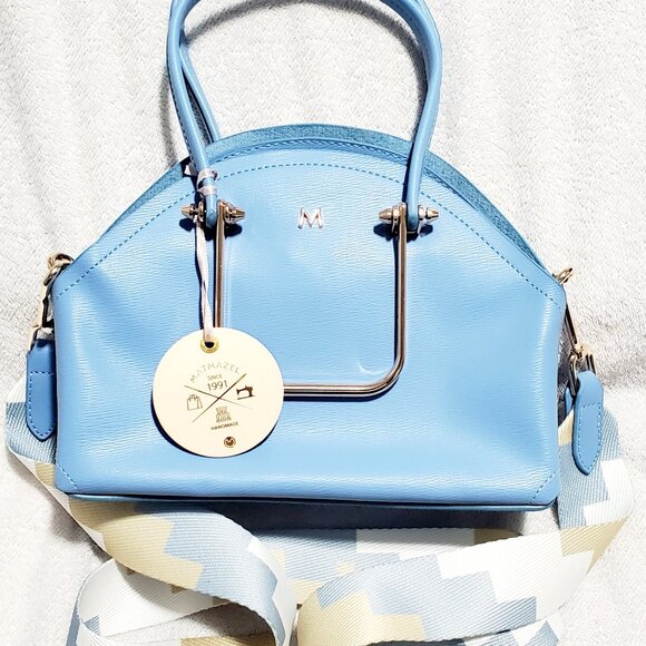 MATMAZEL "Gian" Metal Handle Hand & Shoulder Bag- Crossbody Purse - Picture 3 of 17